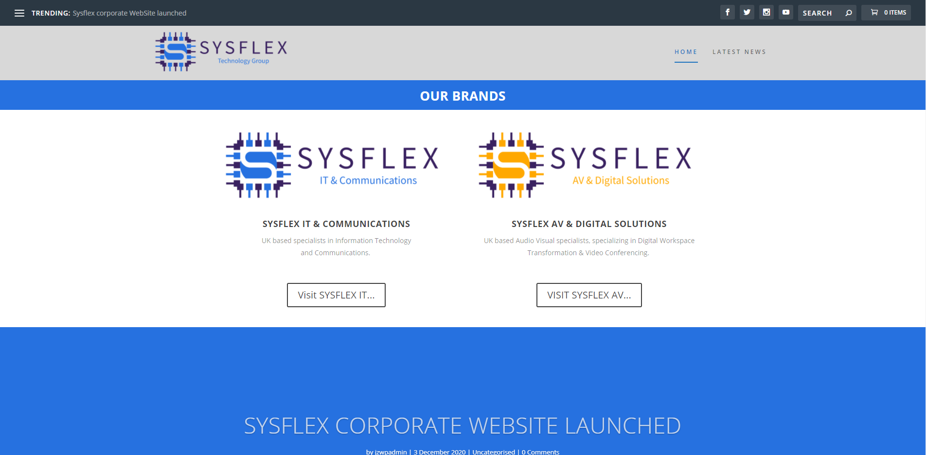 Sysflex corporate website launched