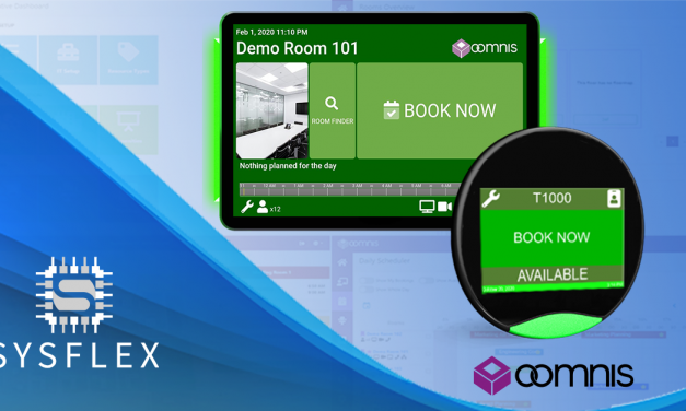 Oomnis Flexo Room & Hotdesk Booking now available in the UK through Sysflex Ltd